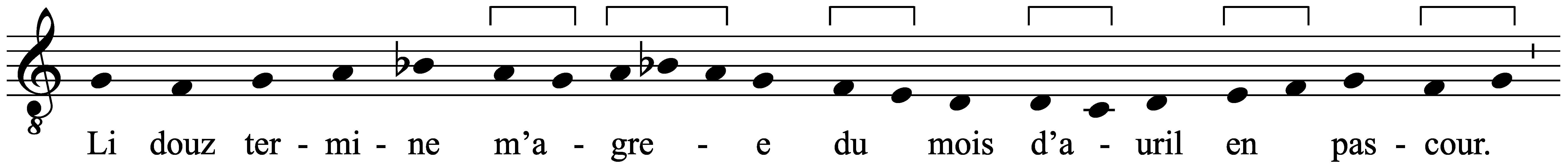 Work musical notation